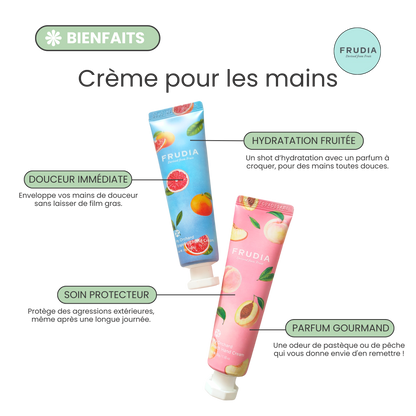 Crème de mains hydratante et fruitée - Frudia